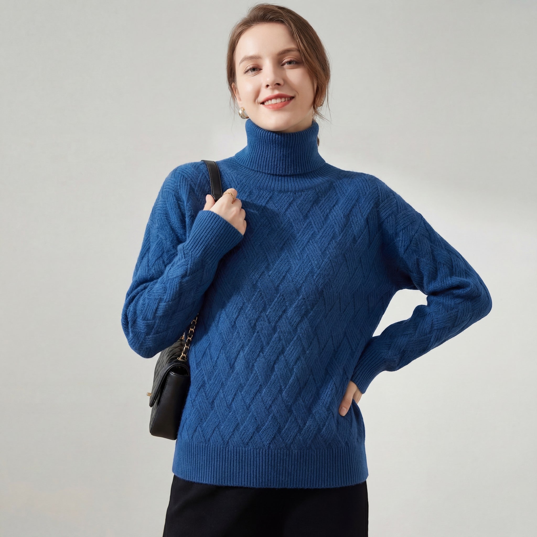Riche | Pull à col roulé en maille pour femme
