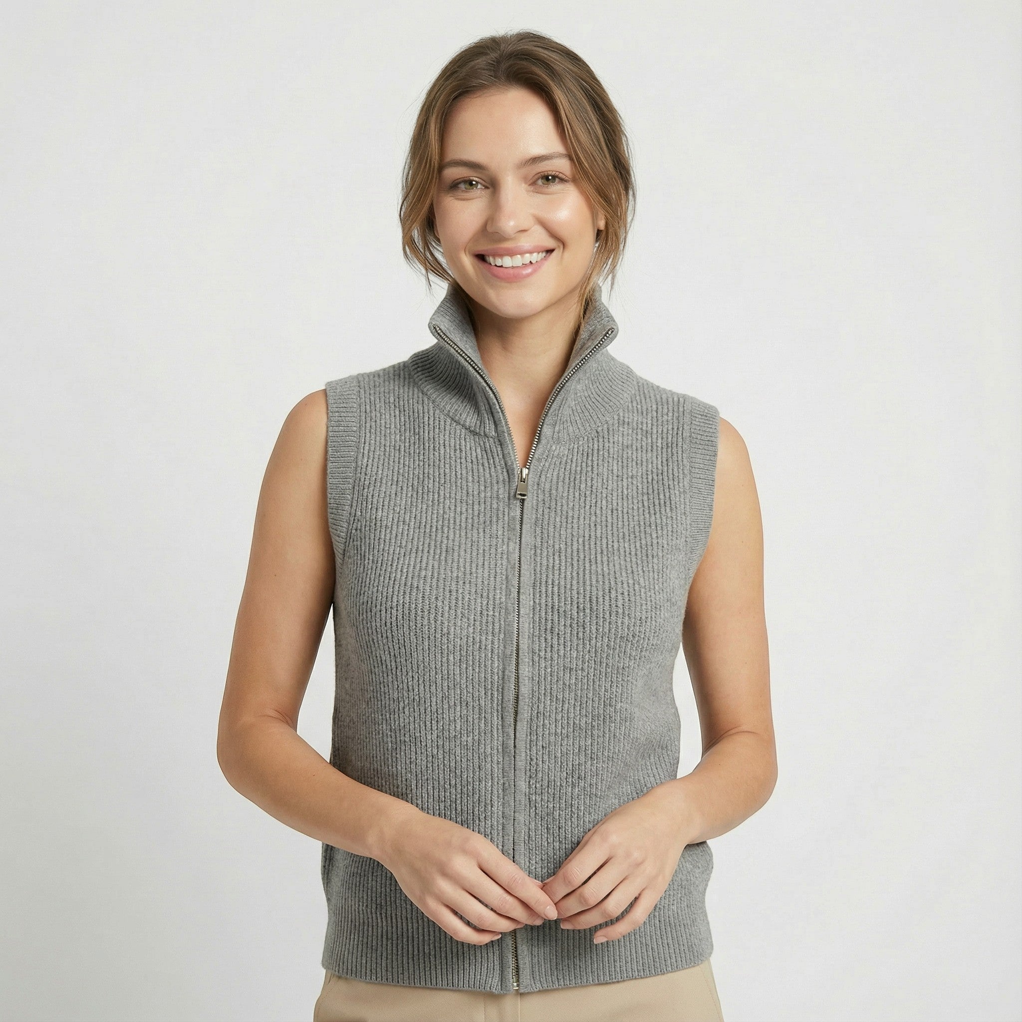 Riche | Gilet col roulé en cachemire pour femme