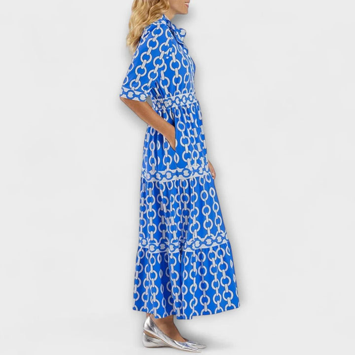 Robe Longue Femme Manches Trois-Quarts – Légère Coupe Fluide
