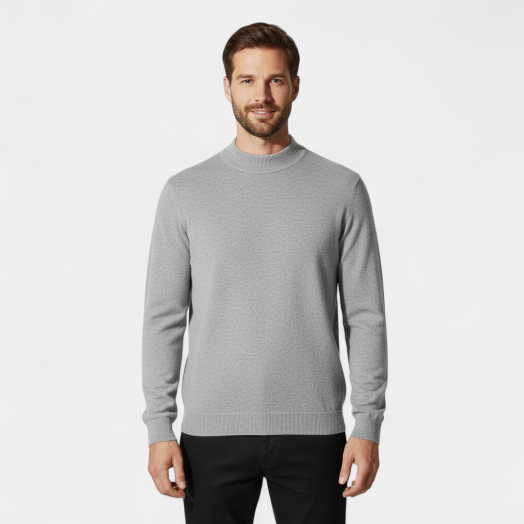 Riche | Pull Homme en Cachemire – Col Montant Demi-Hauteur