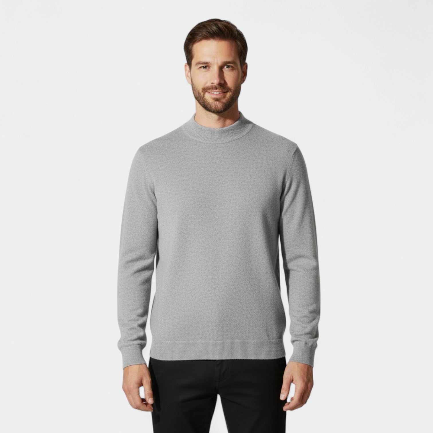 Riche | Pull Homme en Cachemire – Col Montant Demi-Hauteur