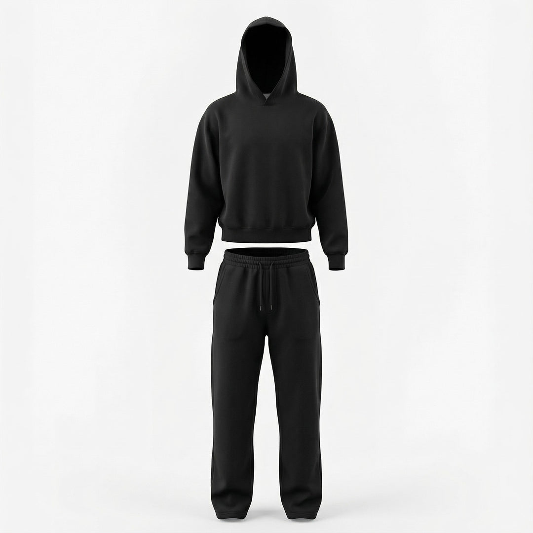 Riche | Ensemble Sweat à Capuche et Pantalon en Maille Cozy Homme