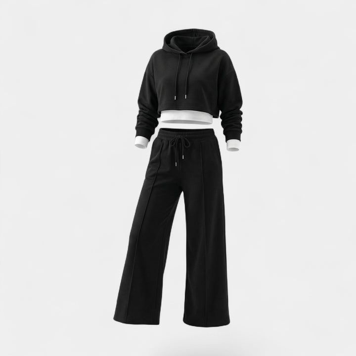 Women's Hooded Lounge Set in Cotton Blend – Relaxed Fit