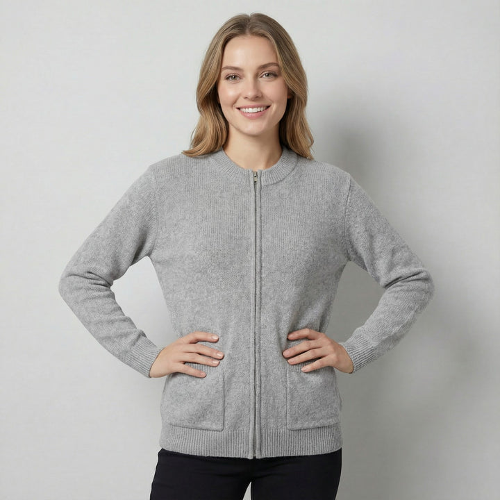 Riche | Women's Zipper-Front Knit Cardigan