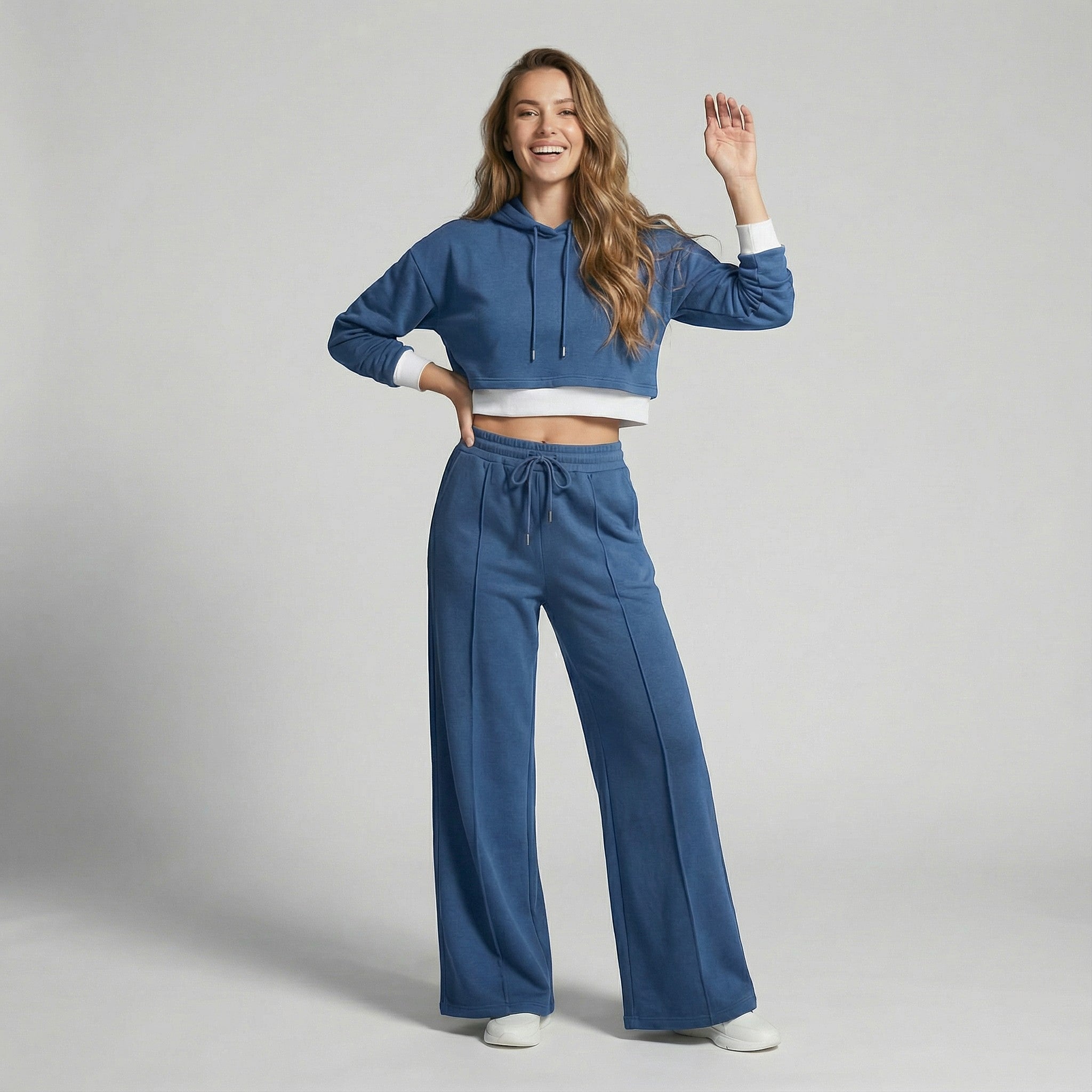 Riche | Ensemble d’intérieur à capuche en coton mélangé pour femme