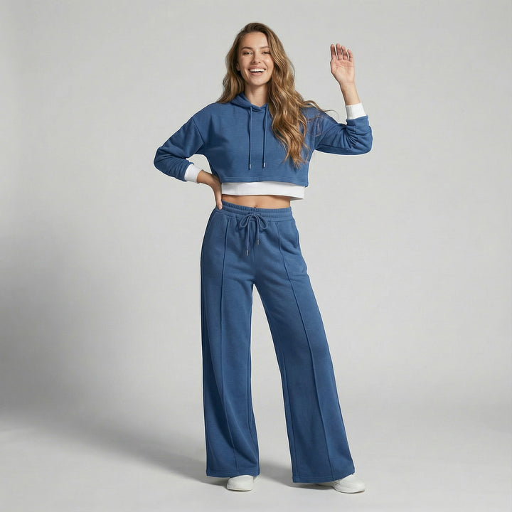 Women's Hooded Lounge Set in Cotton Blend – Relaxed Fit