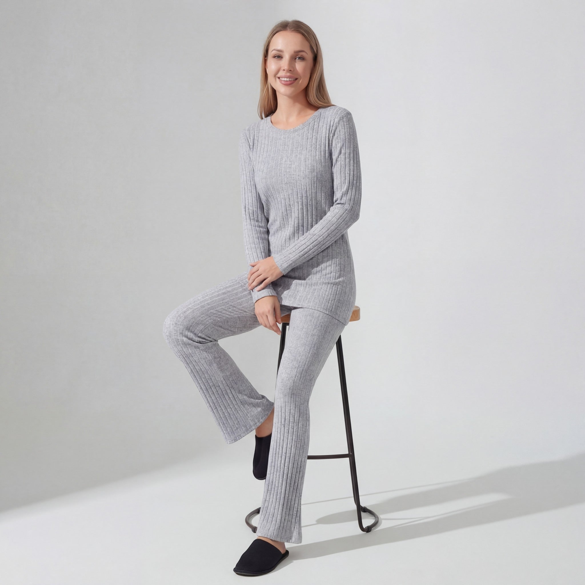 Riche | Ensemble Deux Pièces Femme en Maille Côtelée