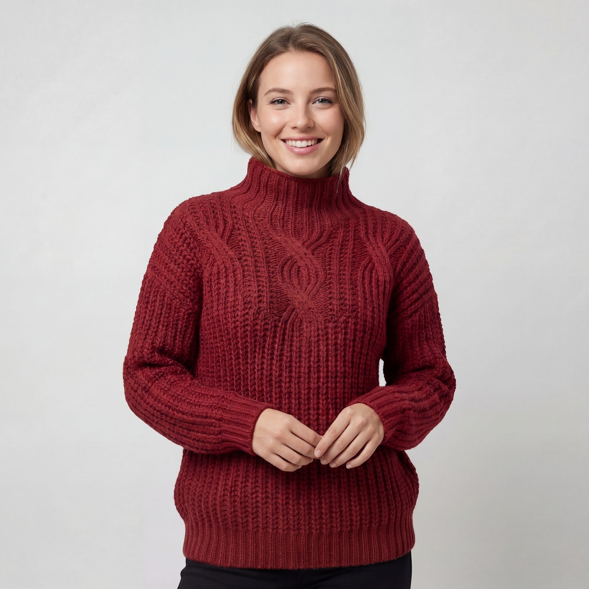 Riche | Pull à col montant en acrylique pour femme