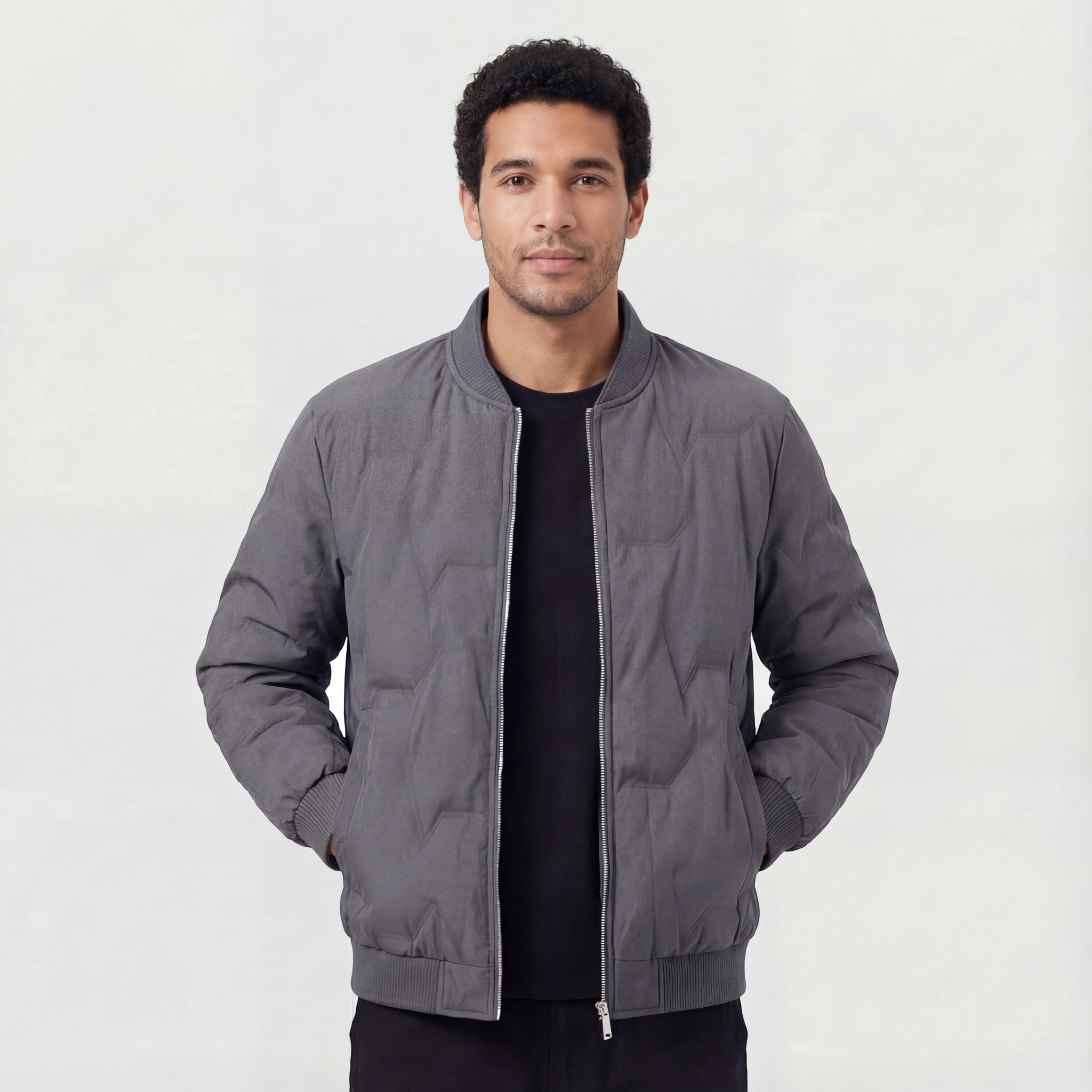 Riche | Veste d’Hiver Matelassée Doublée Peluche pour Homme