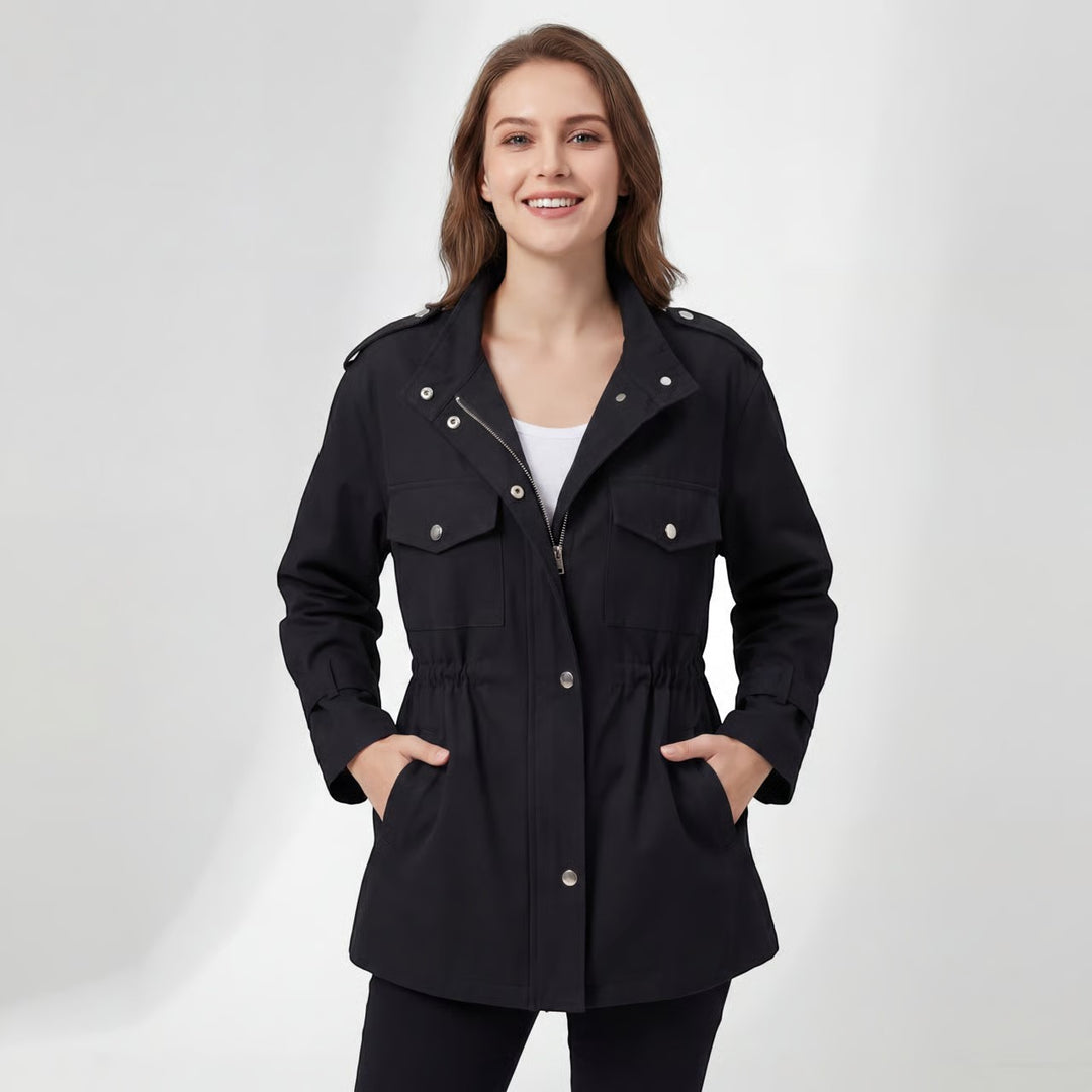 Women's trench coat in lightweight woven fabric – Relaxed fit with a fitted waist