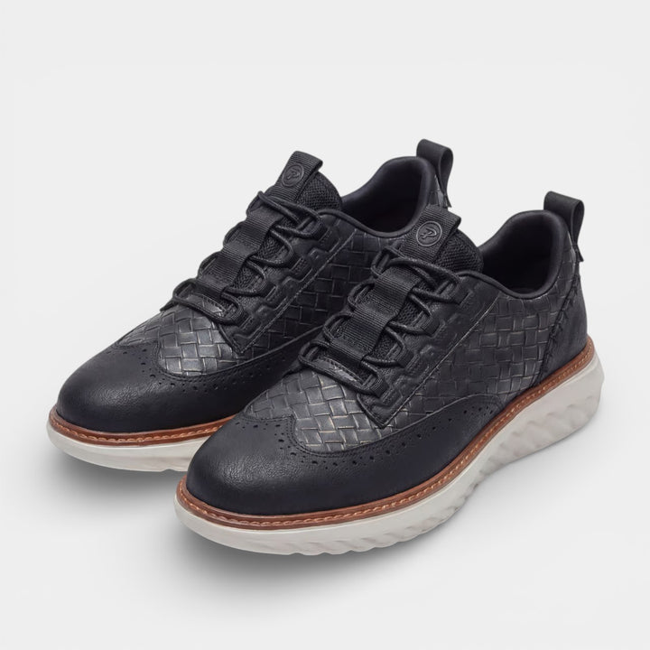 Baskets casual homme en cuir – Doublure en mesh respirant coupe basse