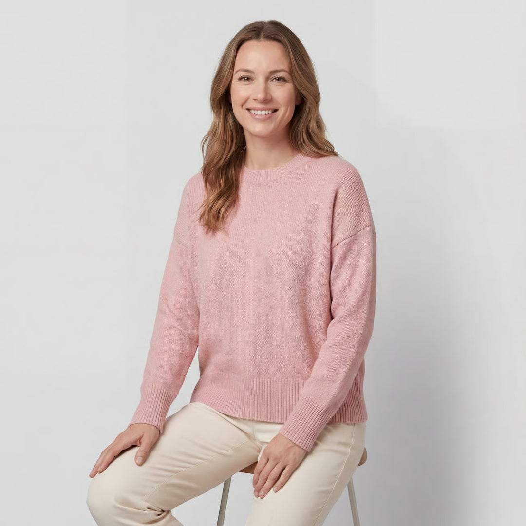 Riche | Soft-Knit Round-Neck Sweater for Women