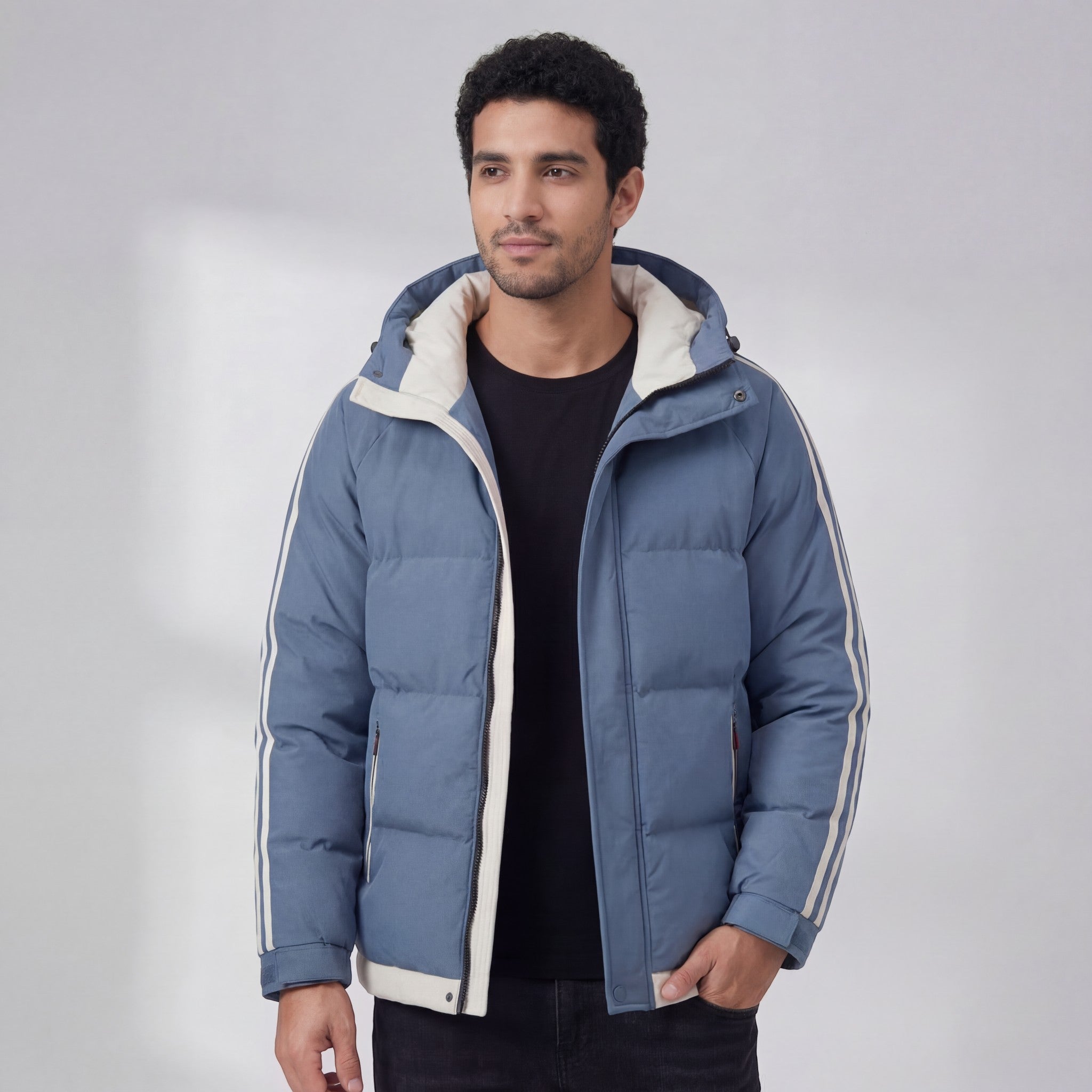 Riche | Veste d’Hiver Matelassée Lisse pour Homme