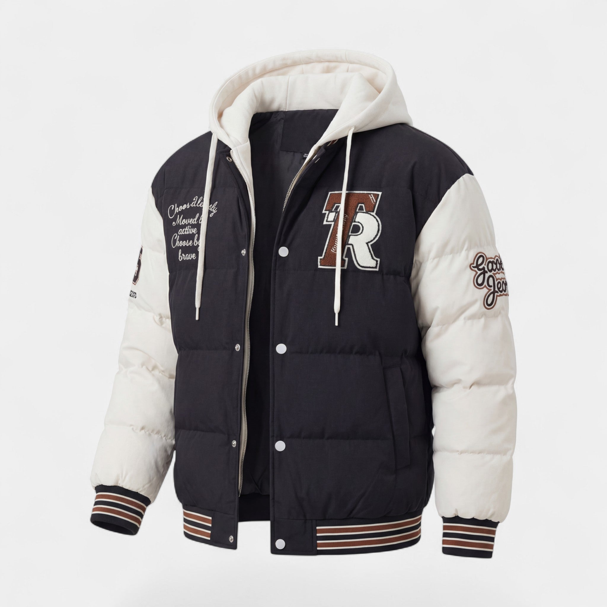 Riche | Doudoune Matelassée à Capuche d’Hiver pour Homme