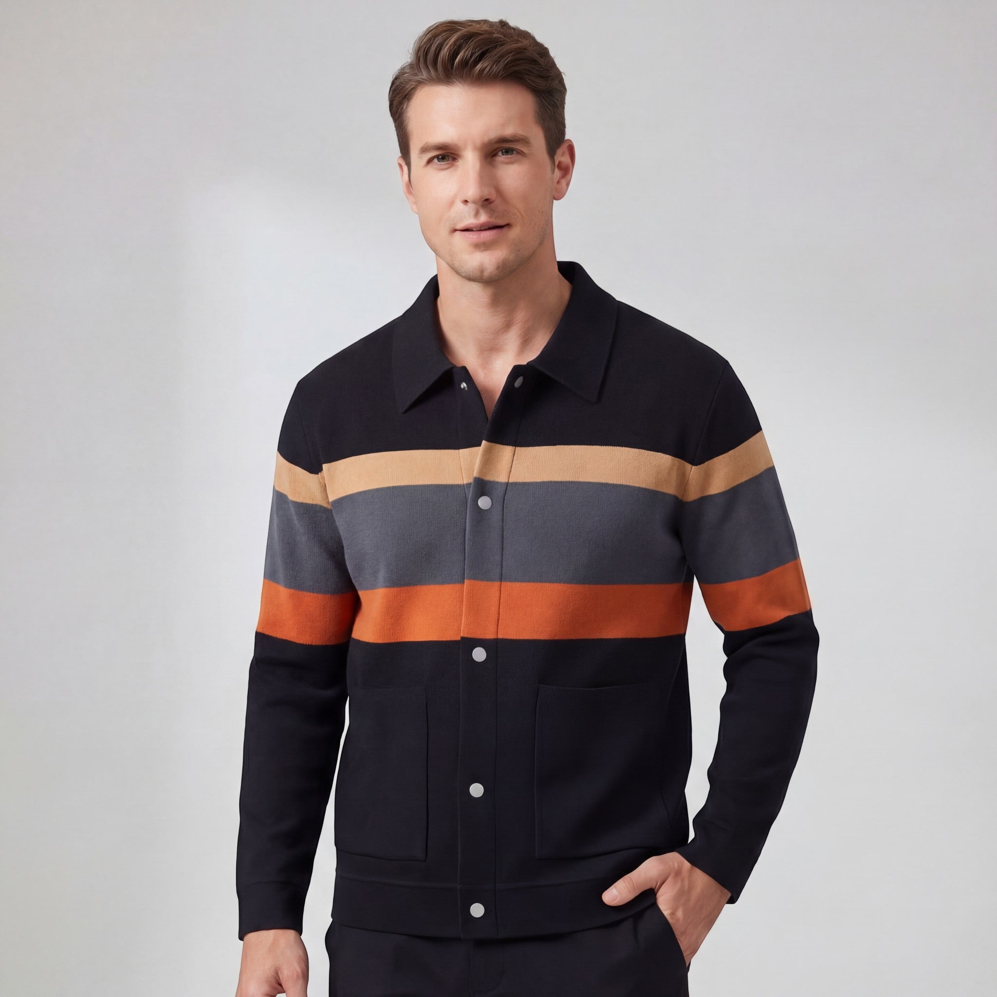 Riche | Cardigan en laine mélangée homme