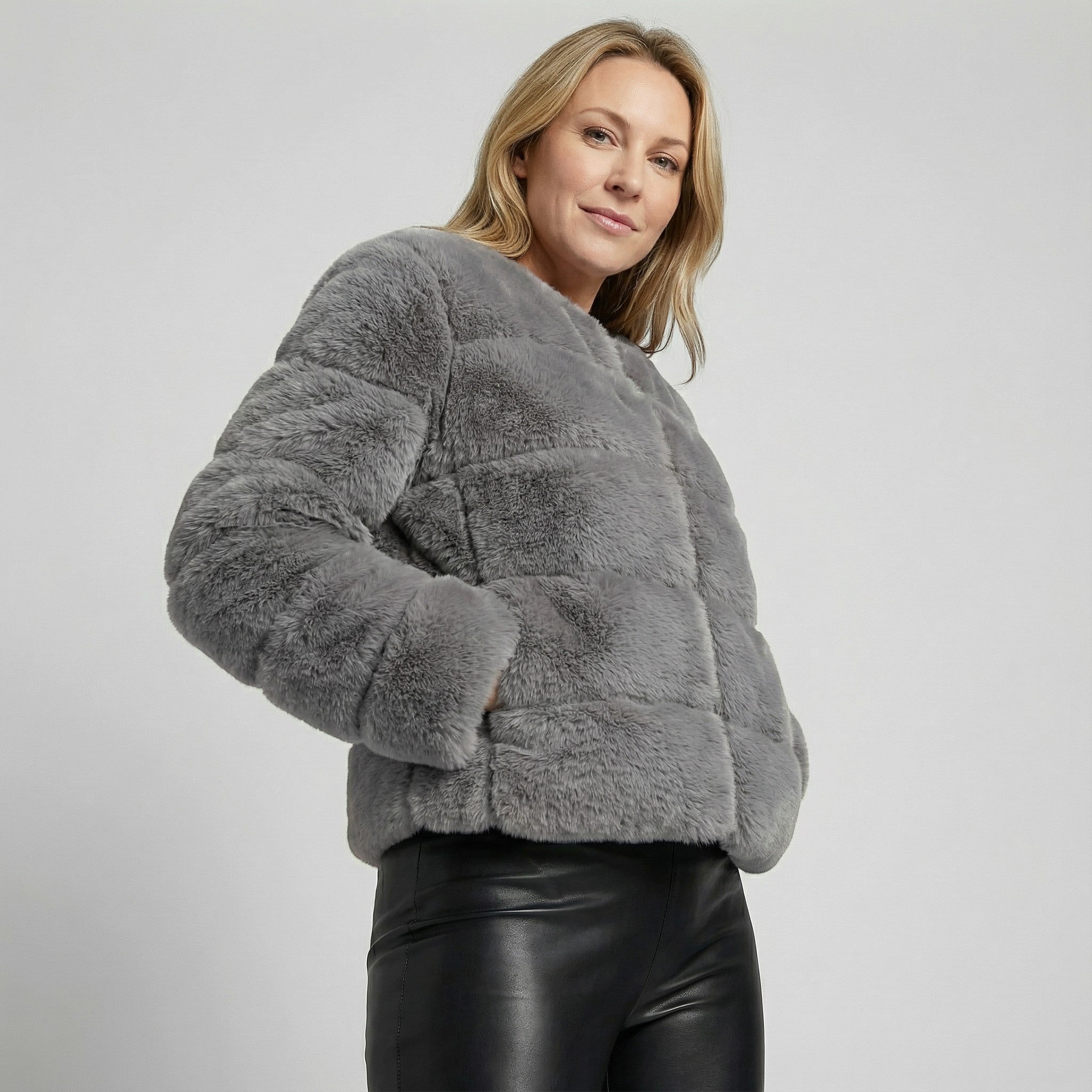 Riche | Manteau femme en fausse fourrure renard