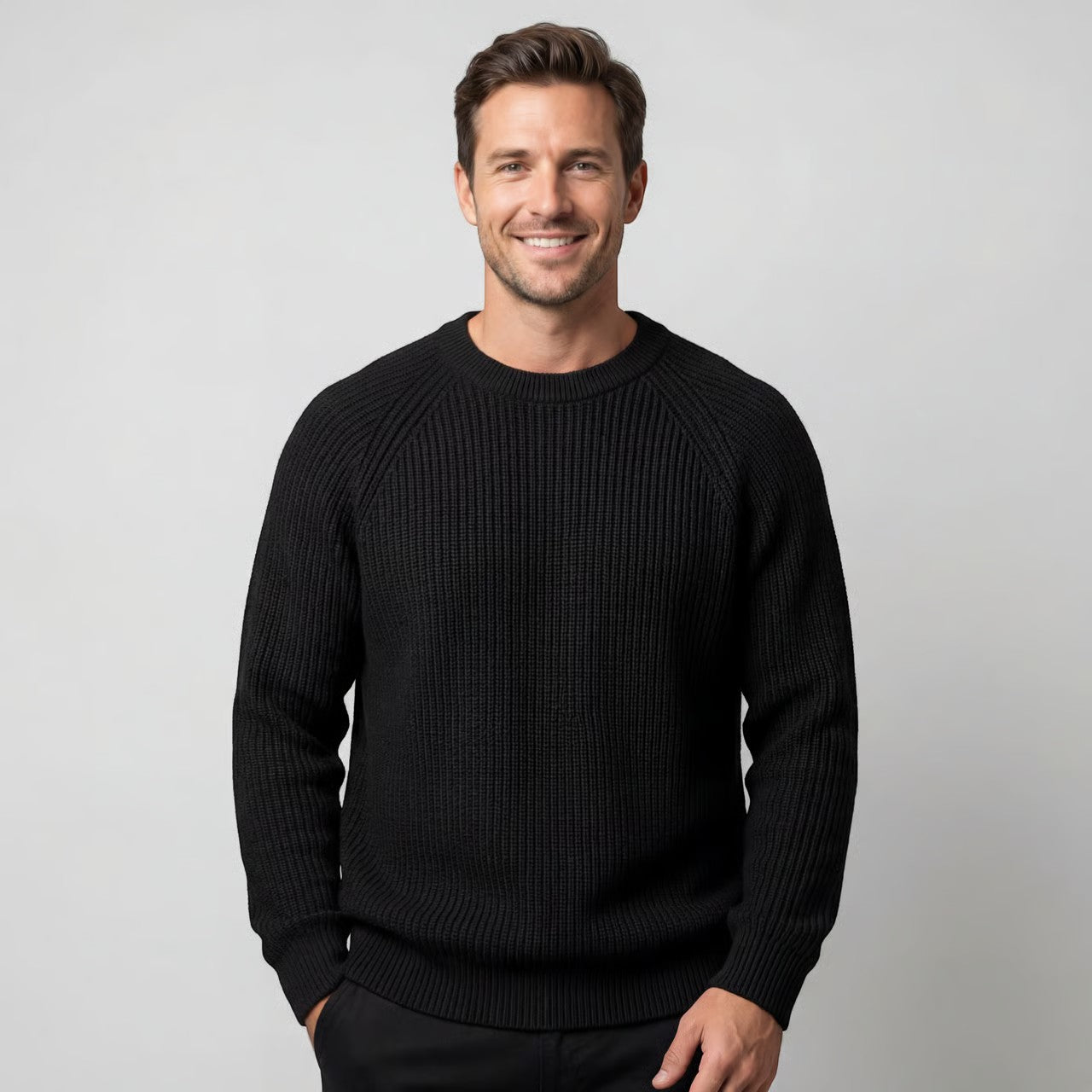 Riche | Pull homme oversize – Maille côtelée épaisse