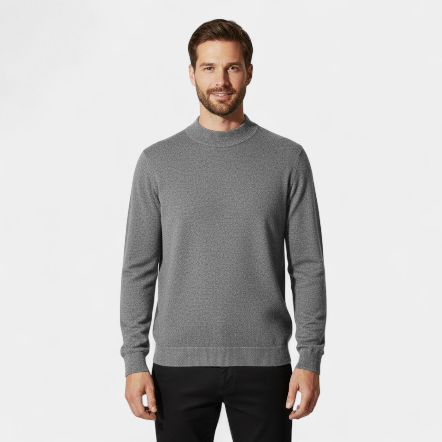 Riche | Pull Homme en Cachemire – Col Montant Demi-Hauteur