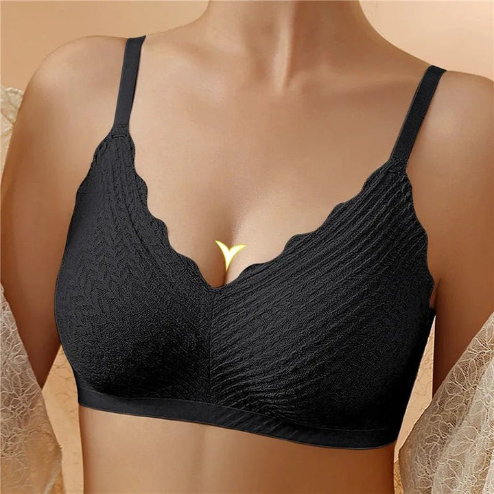 Seamless wireless bra for women – comfortable support with lace