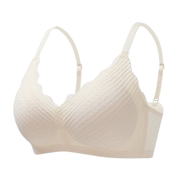Seamless wireless bra for women – comfortable support with lace