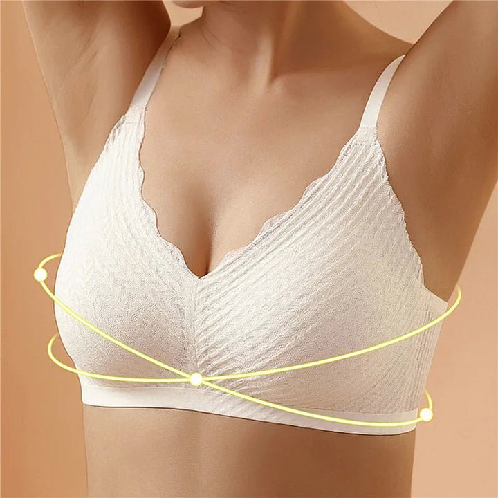 Seamless wireless bra for women – comfortable support with lace