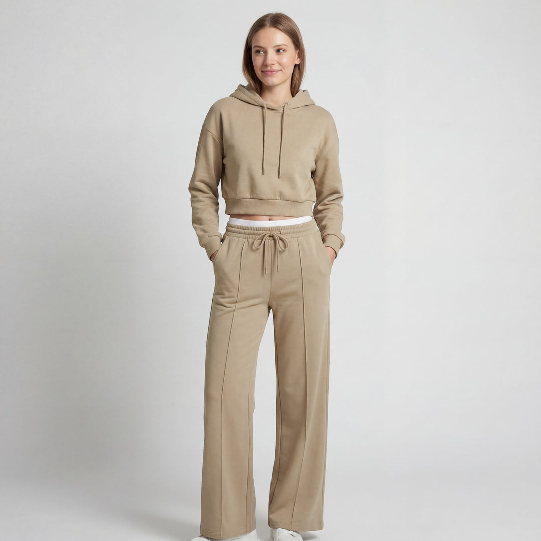 Riche | Ensemble femme en maille fine à capuche