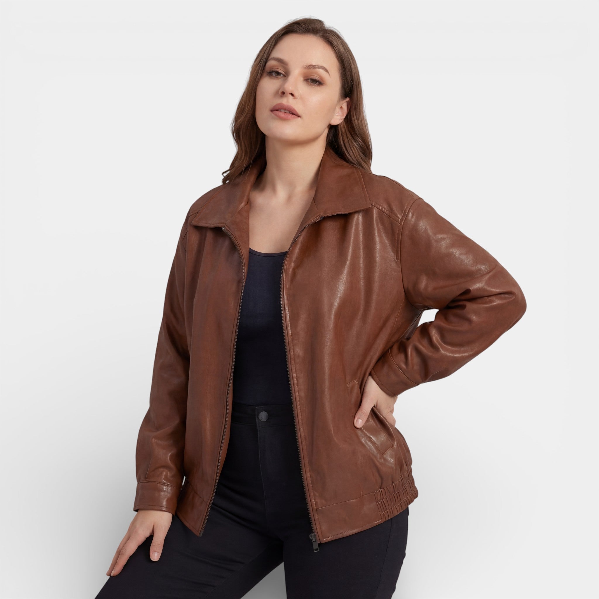 Riche | Veste en cuir pour femme