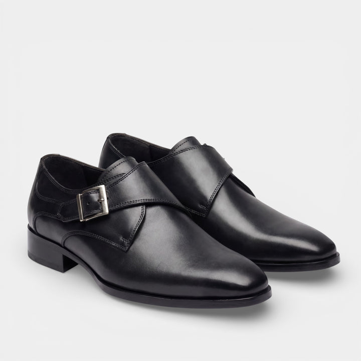 Chaussures formelles homme en cuir de vachette – Bout carré coupe structurée