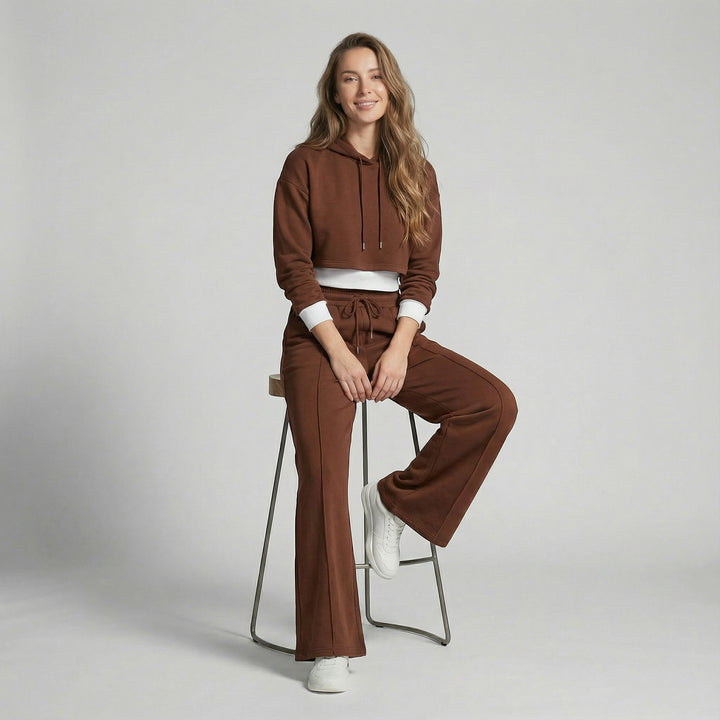 Women's Hooded Lounge Set in Cotton Blend – Relaxed Fit