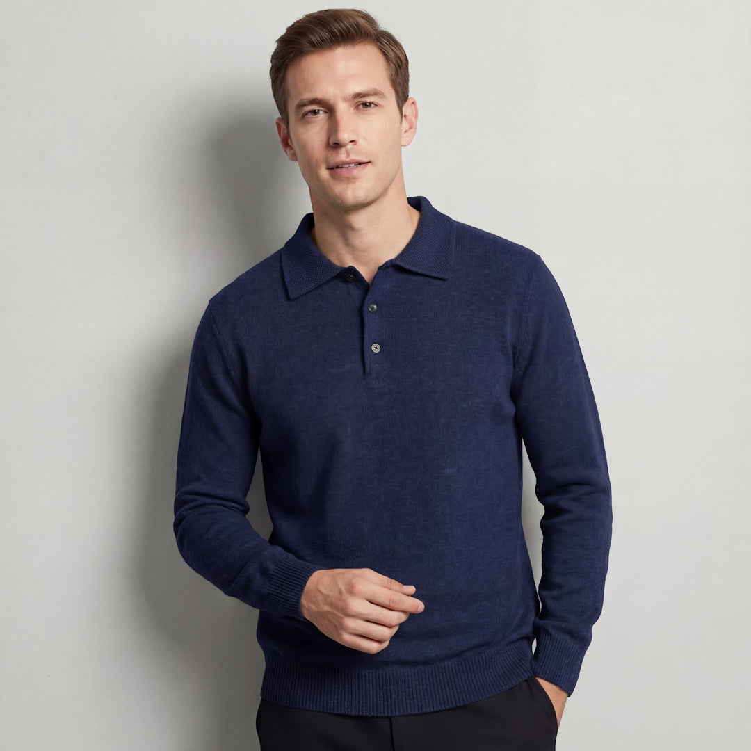 Riche | Men's wool polo sweater