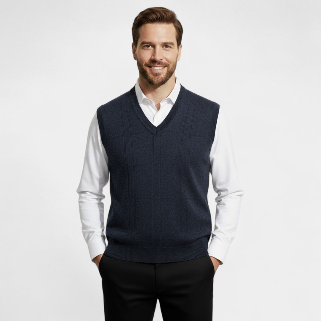 Riche | Ärmellose Strickweste für Herren – mit elegantem V-Ausschnitt
