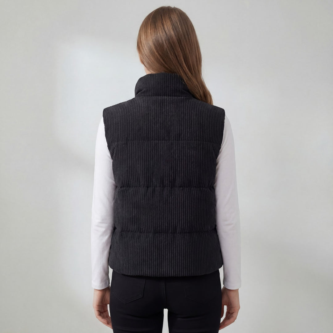 Riche | Veste Femme Matelassée Sans Manches à Col Montant