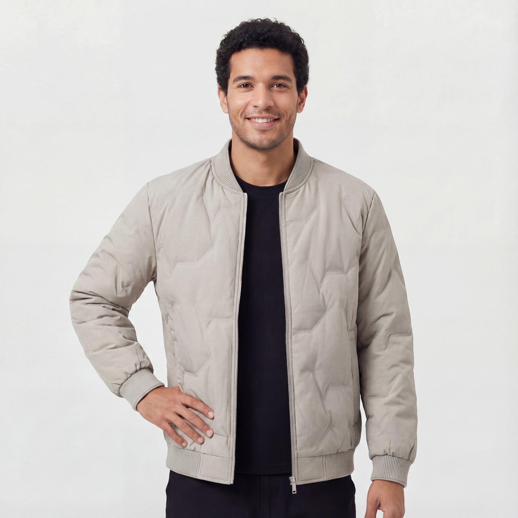 Riche | Veste d’Hiver Matelassée Doublée Peluche pour Homme