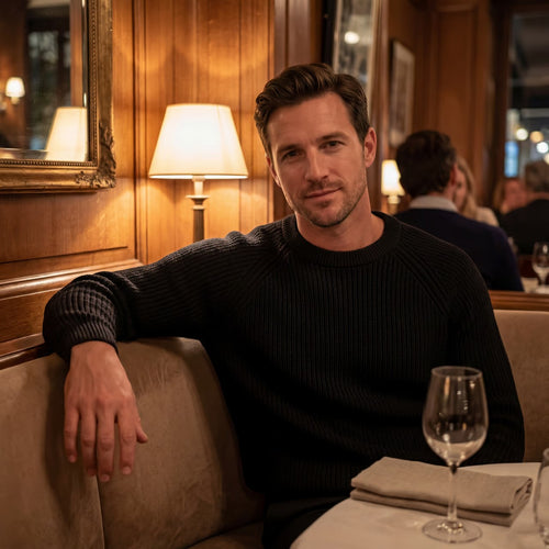 Riche | Pull homme oversize – Maille côtelée épaisse