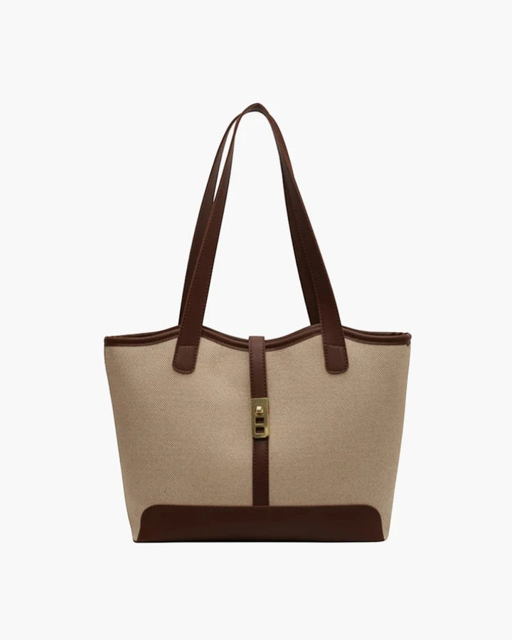 Structured canvas tote bag for women – Large capacity