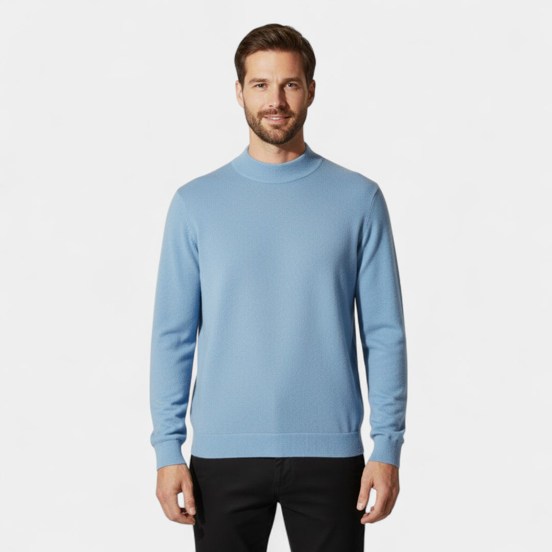 Riche | Pull Homme en Cachemire – Col Montant Demi-Hauteur