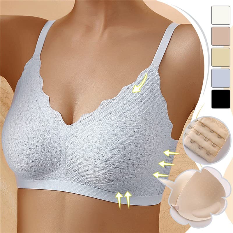 Seamless wireless bra for women – comfortable support with lace