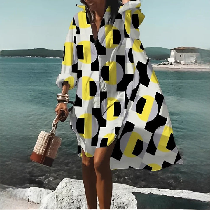 Damebluse i let stof – Oversize-pasform med lange ærmer