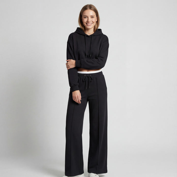 Riche | Ensemble femme en maille fine à capuche