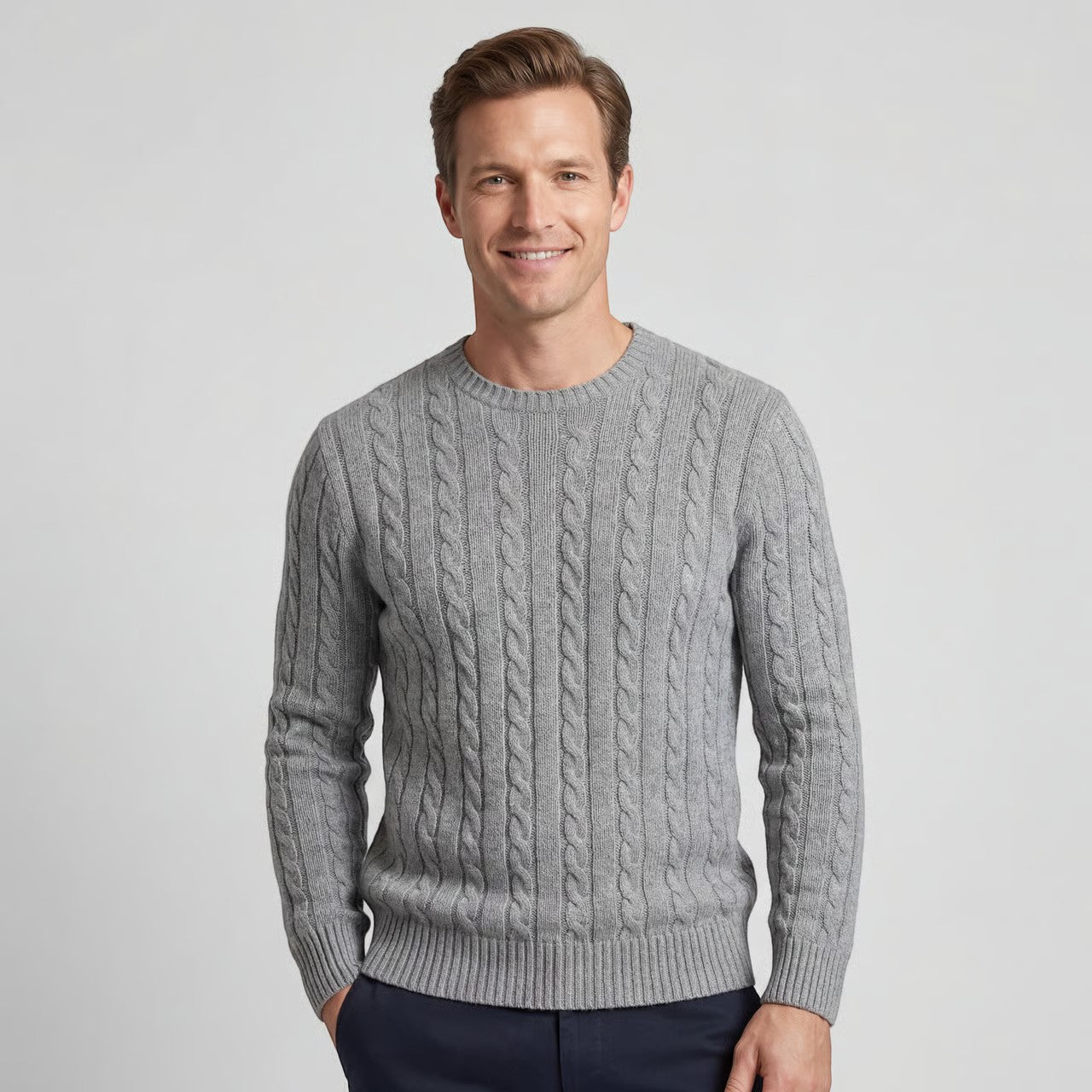 Riche | Homme Pull Tricoté Col Rond en Coton
