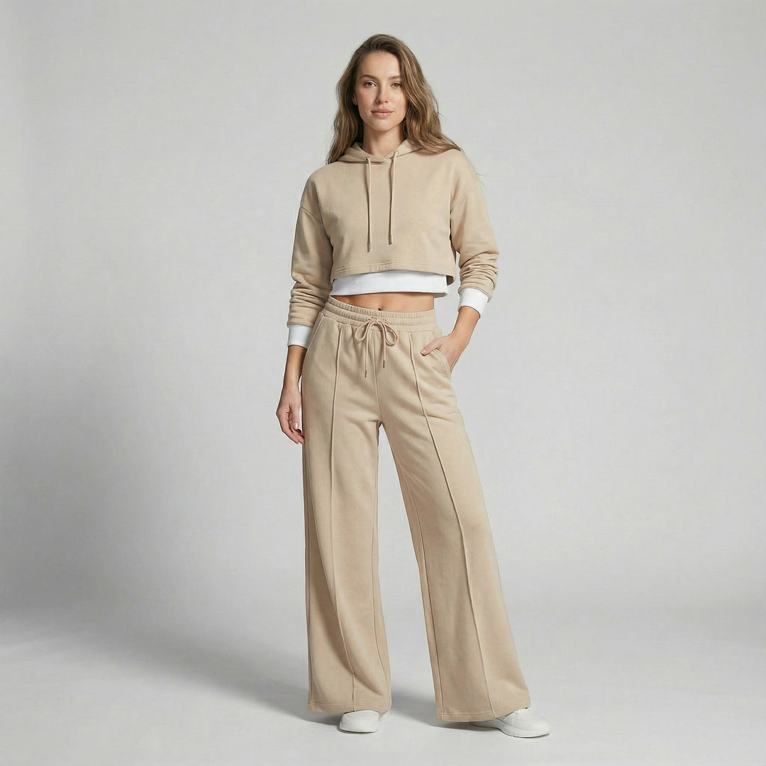 Women's Hooded Lounge Set in Cotton Blend – Relaxed Fit