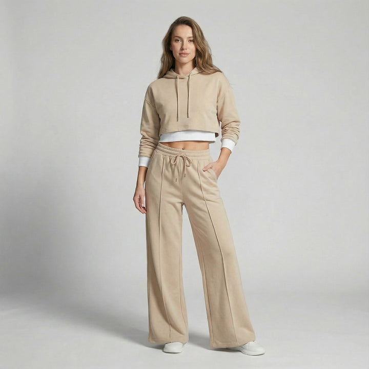 Women's Hooded Lounge Set in Cotton Blend – Relaxed Fit