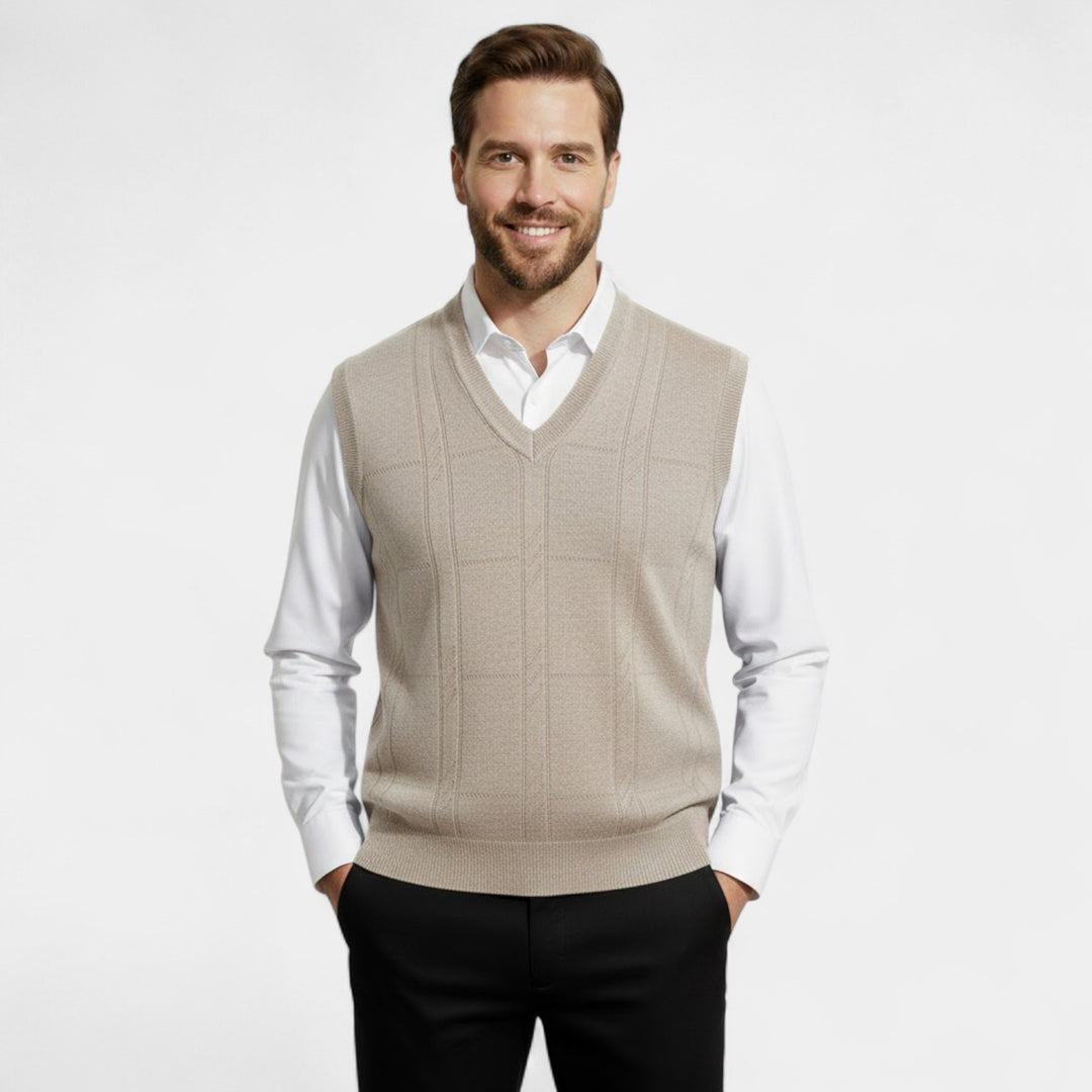 Riche | Ärmellose Strickweste für Herren – mit elegantem V-Ausschnitt