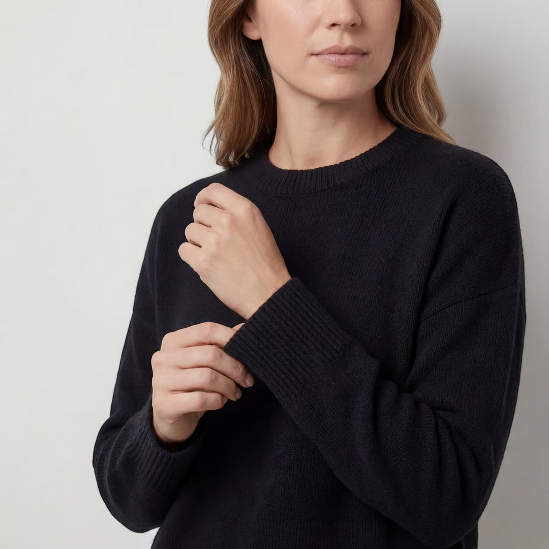 Riche | Soft-Knit Round-Neck Sweater for Women