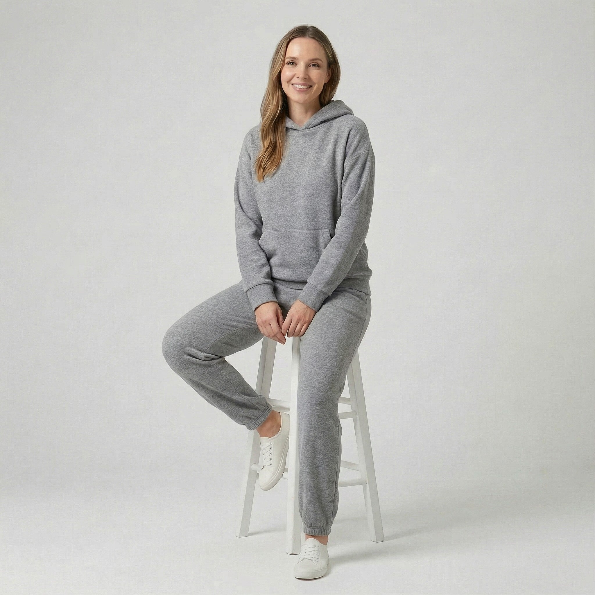Riche | Ensemble casual femme en coton à capuche