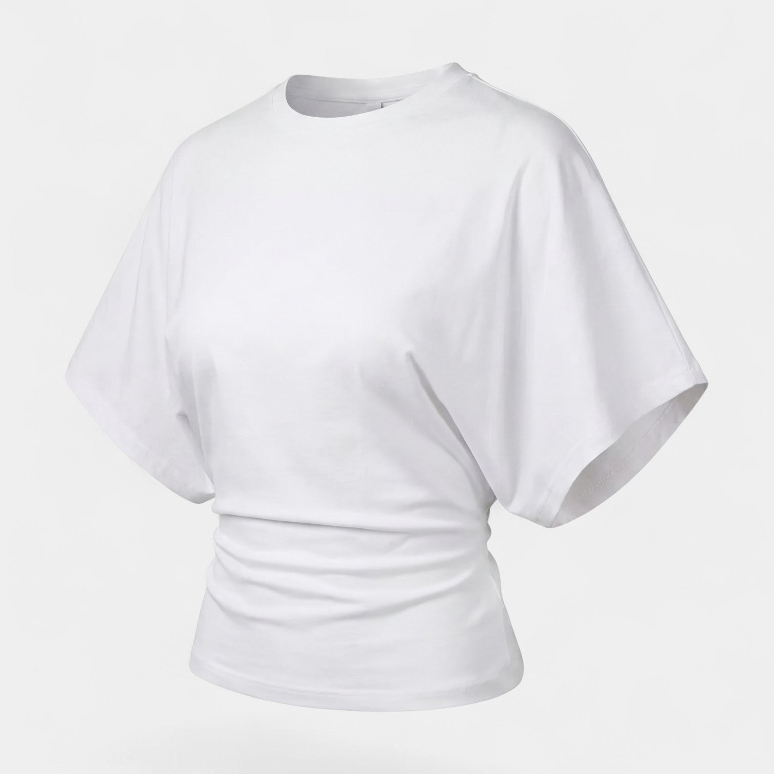 Top femme manches chauve-souris en tissu – Taille cintrée coupe décontractée