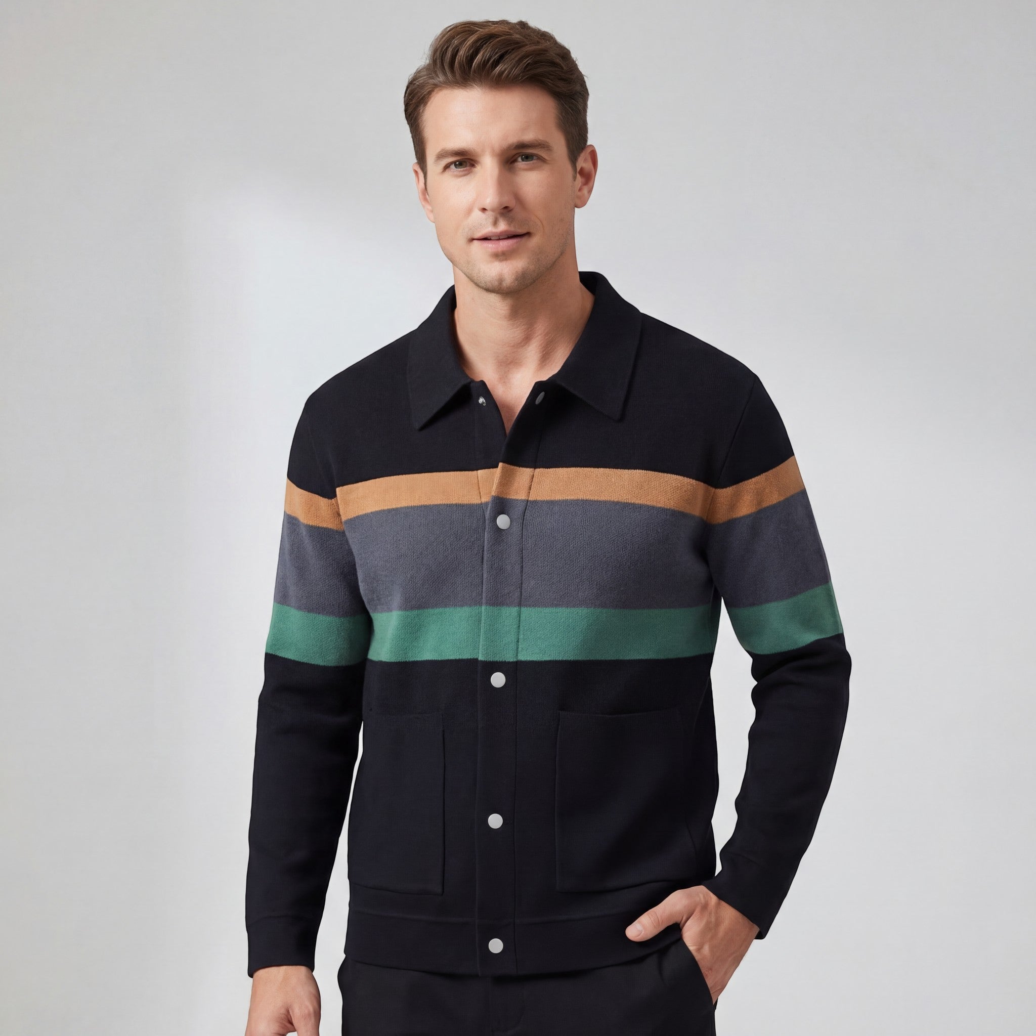 Riche | Cardigan en laine mélangée homme