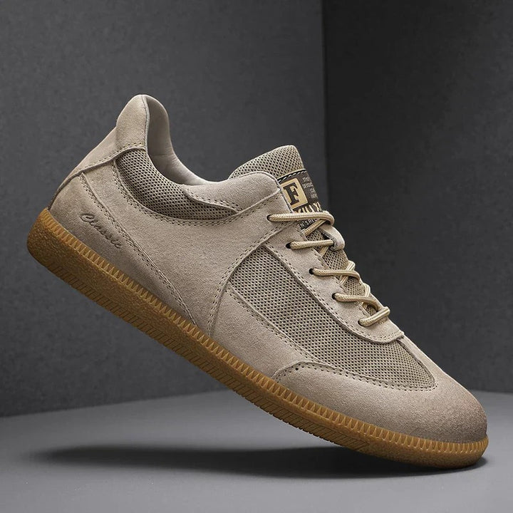 Baskets casual homme en cuir suédé – Empiècements mesh respirants