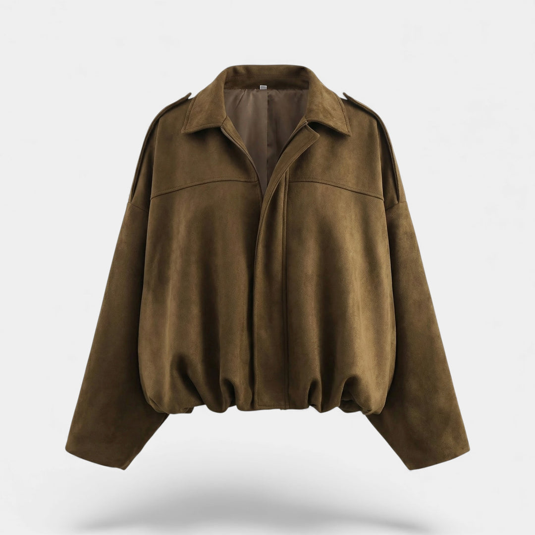 Veste en suédine pour femme – Coupe courte structurée
