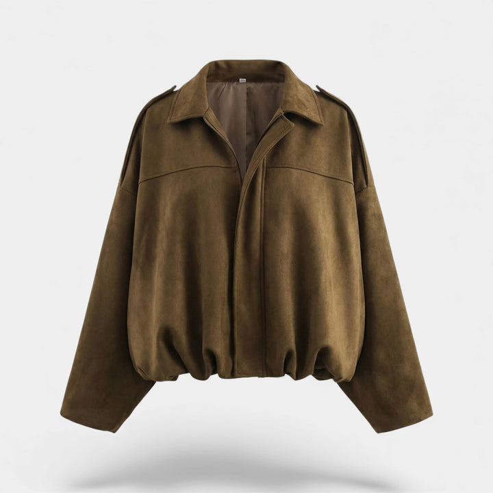 Veste en suédine pour femme – Coupe courte structurée